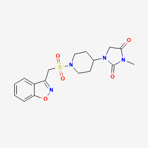 1-(1-((Benzo[d]isoxazol-3-ylmethyl)sulfonyl)piperidin-4-yl)-3-methylimidazolidine-2,4-dione