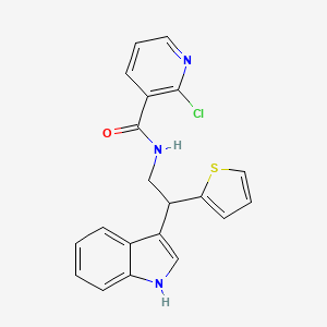 2-chloro-N-[2-(1H-indol-3-yl)-2-(thiophen-2-yl)ethyl]pyridine-3-carboxamide