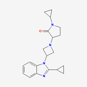 1-Cyclopropyl-3-[3-(2-cyclopropylbenzimidazol-1-yl)azetidin-1-yl]pyrrolidin-2-one