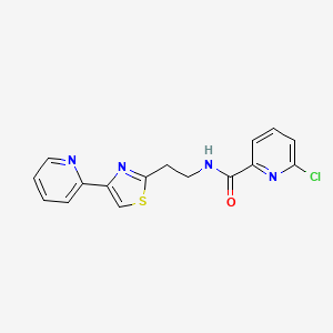 6-Chloro-N-[2-(4-pyridin-2-yl-1,3-thiazol-2-yl)ethyl]pyridine-2-carboxamide