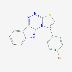 molecular formula C17H9BrN4S B292917 1-(4-Bromophenyl)[1,3]thiazolo[2',3':3,4][1,2,4]triazino[5,6-b]indole 