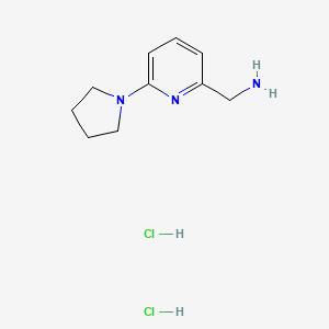 (6-Pyrrolidin-1-ylpyridin-2-yl)methanamine;dihydrochloride