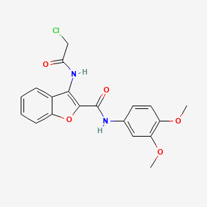 molecular formula C19H17ClN2O5 B2929183 3-(2-氯乙酰氨基)-N-(3,4-二甲氧基苯基)苯并呋喃-2-甲酰胺 CAS No. 888448-11-1