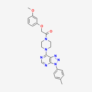 2-(3-methoxyphenoxy)-1-(4-(3-(p-tolyl)-3H-[1,2,3]triazolo[4,5-d]pyrimidin-7-yl)piperazin-1-yl)ethanone