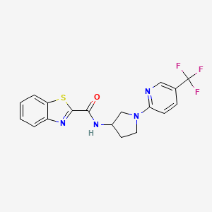 N-(1-(5-(trifluoromethyl)pyridin-2-yl)pyrrolidin-3-yl)benzo[d]thiazole-2-carboxamide