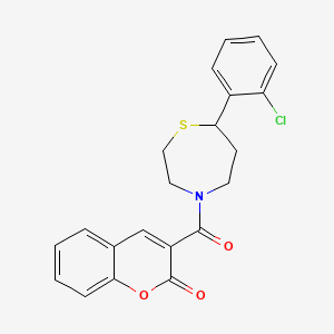 3-(7-(2-chlorophenyl)-1,4-thiazepane-4-carbonyl)-2H-chromen-2-one