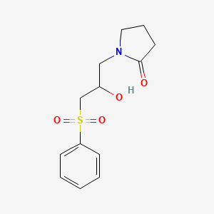 1-[3-(Benzenesulfonyl)-2-hydroxypropyl]pyrrolidin-2-one