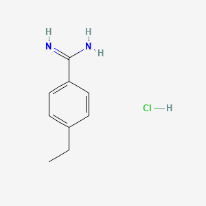 molecular formula C9H13ClN2 B2929196 4-Ethylbenzene-1-carboximidamide hydrochloride CAS No. 29147-96-4; 31065-90-4