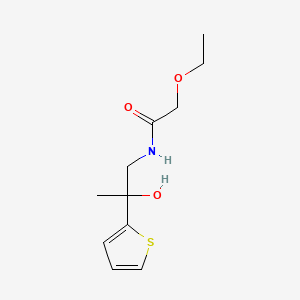 molecular formula C11H17NO3S B2929198 2-乙氧基-N-(2-羟基-2-(噻吩-2-基)丙基)乙酰胺 CAS No. 1351634-39-3