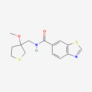 N-((3-methoxytetrahydrothiophen-3-yl)methyl)benzo[d]thiazole-6-carboxamide