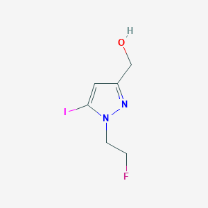 [1-(2-Fluoroethyl)-5-iodopyrazol-3-yl]methanol