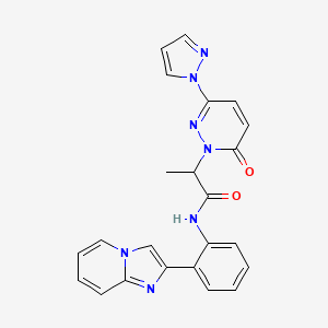N-(2-(imidazo[1,2-a]pyridin-2-yl)phenyl)-2-(6-oxo-3-(1H-pyrazol-1-yl)pyridazin-1(6H)-yl)propanamide