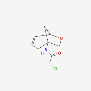 molecular formula C9H12ClNO2 B2929223 2-Chloro-N-(6-oxabicyclo[3.2.1]oct-3-en-1-yl)acetamide CAS No. 2411278-75-4