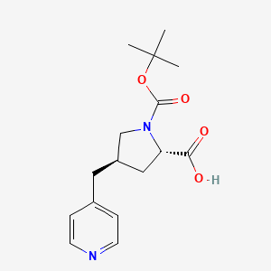 molecular formula C16H22N2O4 B2929226 Boc-(R)-gamma-(4-pyridinylmethyl)-L-proline CAS No. 959581-01-2