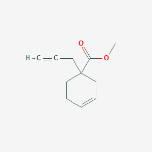 molecular formula C11H14O2 B2929228 Methyl 1-(prop-2-yn-1-yl)cyclohex-3-ene-1-carboxylate CAS No. 222555-13-7