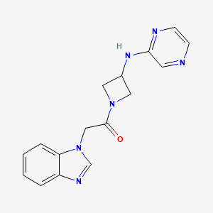 2-(1H-benzo[d]imidazol-1-yl)-1-(3-(pyrazin-2-ylamino)azetidin-1-yl)ethan-1-one
