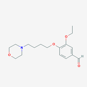 molecular formula C17H25NO4 B2929230 3-Ethoxy-4-(4-morpholin-4-ylbutoxy)benzaldehyde CAS No. 695172-85-1