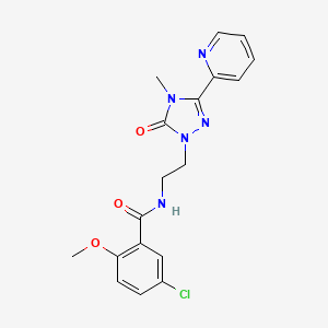 5-chloro-2-methoxy-N-(2-(4-methyl-5-oxo-3-(pyridin-2-yl)-4,5-dihydro-1H-1,2,4-triazol-1-yl)ethyl)benzamide