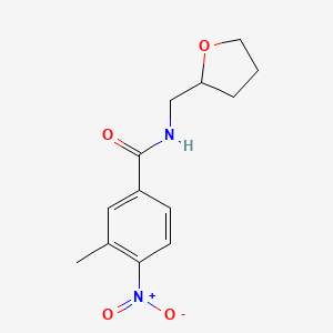 molecular formula C13H16N2O4 B2929242 3-Methyl-4-nitro-N-(tetrahydro-furan-2-ylmethyl)-benzamide CAS No. 313960-79-1