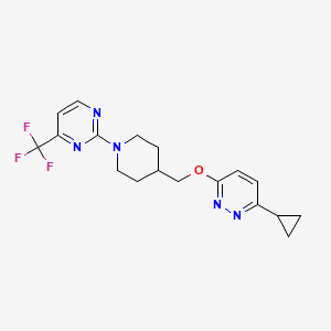 2-[4-[(6-Cyclopropylpyridazin-3-yl)oxymethyl]piperidin-1-yl]-4-(trifluoromethyl)pyrimidine