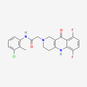 molecular formula C21H18ClF2N3O2 B2929246 N-(3-氯-2-甲苯基)-2-(6,9-二氟-10-氧代-3,4-二氢苯并[b][1,6]萘啶-2(1H,5H,10H)-基)乙酰胺 CAS No. 1251547-85-9