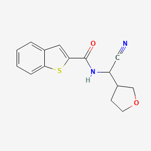 molecular formula C15H14N2O2S B2929253 N-[cyano(oxolan-3-yl)methyl]-1-benzothiophene-2-carboxamide CAS No. 1311588-74-5