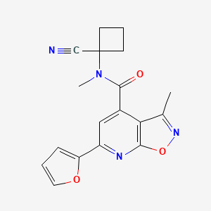 N-(1-cyanocyclobutyl)-6-(furan-2-yl)-N,3-dimethyl-[1,2]oxazolo[5,4-b]pyridine-4-carboxamide