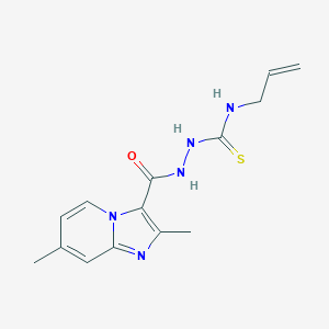 molecular formula C14H17N5OS B292926 N-allyl-2-[(2,7-dimethylimidazo[1,2-a]pyridin-3-yl)carbonyl]hydrazinecarbothioamide 