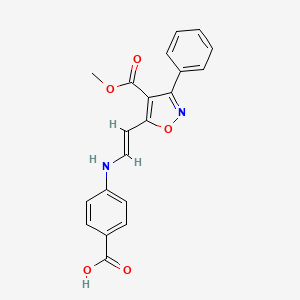 4-({2-[4-(Methoxycarbonyl)-3-phenyl-5-isoxazolyl]vinyl}amino)benzenecarboxylic acid