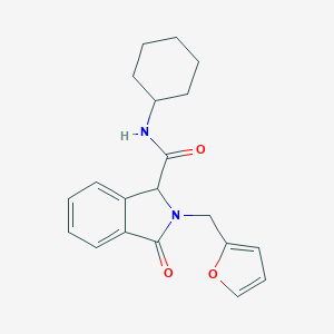 molecular formula C20H22N2O3 B292927 N-cyclohexyl-2-(2-furylmethyl)-3-oxo-1-isoindolinecarboxamide 