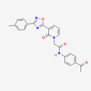 N-(4-acetylphenyl)-2-[3-[3-(4-methylphenyl)-1,2,4-oxadiazol-5-yl]-2-oxopyridin-1(2H)-yl]acetamide