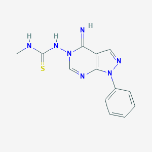 molecular formula C13H13N7S B292928 1-(4-Imino-1-phenylpyrazolo[3,4-d]pyrimidin-5-yl)-3-methylthiourea 