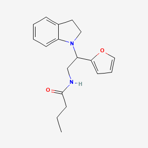 N-(2-(furan-2-yl)-2-(indolin-1-yl)ethyl)butyramide