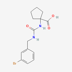 1-({[(3-Bromophenyl)methyl]carbamoyl}amino)cyclopentane-1-carboxylic acid