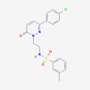 N-(2-(3-(4-chlorophenyl)-6-oxopyridazin-1(6H)-yl)ethyl)-3-methylbenzenesulfonamide