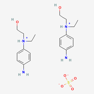 molecular formula C20H34N4O6S B2929299 Bis[(p-aminophenyl)ethyl(2-hydroxyethyl)ammonium]sulfate CAS No. 25646-78-0