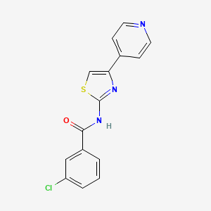 3-chloro-N-(4-(pyridin-4-yl)thiazol-2-yl)benzamide