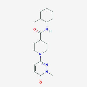 molecular formula C18H28N4O2 B2929306 1-(1-methyl-6-oxo-1,6-dihydropyridazin-3-yl)-N-(2-methylcyclohexyl)piperidine-4-carboxamide CAS No. 1421526-17-1