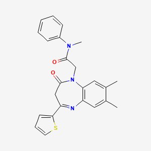 2-[7,8-dimethyl-2-oxo-4-(2-thienyl)-2,3-dihydro-1H-1,5-benzodiazepin-1-yl]-N-methyl-N-phenylacetamide