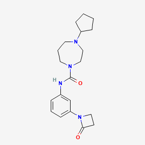 4-Cyclopentyl-N-[3-(2-oxoazetidin-1-yl)phenyl]-1,4-diazepane-1-carboxamide
