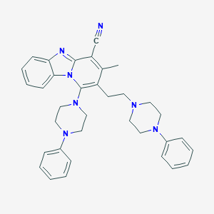 3-Methyl-1-(4-phenylpiperazin-1-yl)-2-[2-(4-phenylpiperazin-1-yl)ethyl]pyrido[1,2-a]benzimidazole-4-carbonitrile