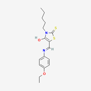 (E)-5-(((4-ethoxyphenyl)amino)methylene)-3-pentyl-2-thioxothiazolidin-4-one