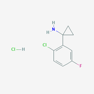 1-(2-Chloro-5-fluorophenyl)cyclopropan-1-amine;hydrochloride