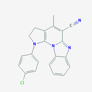 1-(4-Chlorophenyl)-4-methyl-2,3-dihydro-1H-pyrrolo[3',2':5,6]pyrido[1,2-a]benzimidazole-5-carbonitrile
