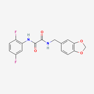 molecular formula C16H12F2N2O4 B2929340 N-(1,3-benzodioxol-5-ylmethyl)-N'-(2,5-difluorophenyl)oxamide CAS No. 899956-46-8