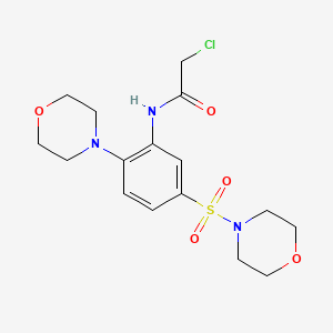 molecular formula C16H22ClN3O5S B2929344 2-Chloro-N-(2-morpholino-5-(morpholinosulfonyl)phenyl)acetamide CAS No. 721908-40-3