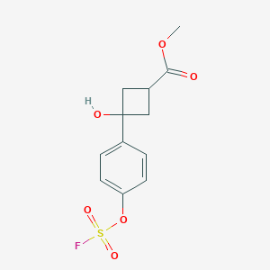molecular formula C12H13FO6S B2929353 Methyl 3-(4-fluorosulfonyloxyphenyl)-3-hydroxycyclobutane-1-carboxylate CAS No. 2411257-22-0