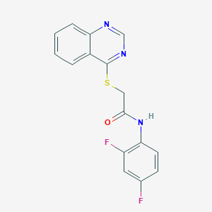 molecular formula C16H11F2N3OS B2929358 N-(2,4-二氟苯基)-2-喹唑啉-4-基硫代乙酰胺 CAS No. 721411-06-9