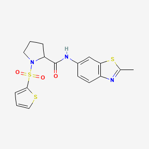 N-(2-methylbenzo[d]thiazol-6-yl)-1-(thiophen-2-ylsulfonyl)pyrrolidine-2-carboxamide