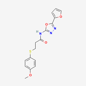 N-(5-(furan-2-yl)-1,3,4-oxadiazol-2-yl)-3-((4-methoxyphenyl)thio)propanamide